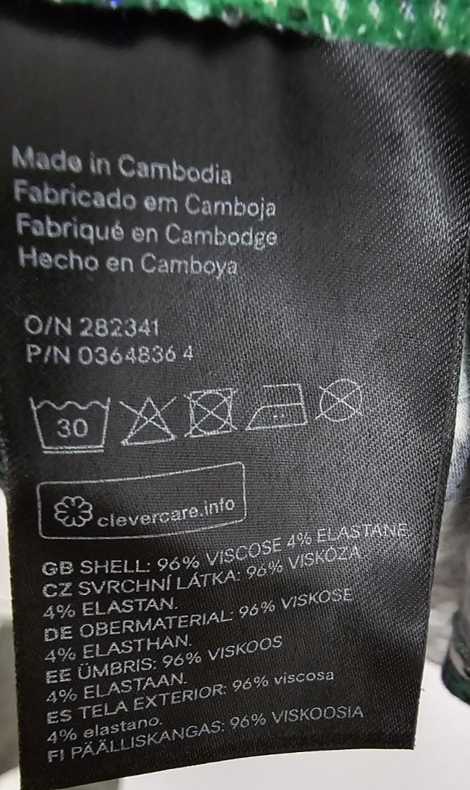 EK8384 Damen Tshirt von H&M, Grün, Gr. XS4