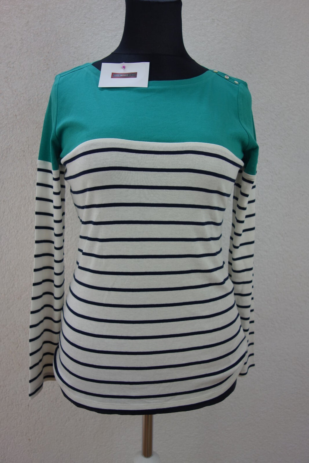 EK0148 Damen Langarmshirt von Esprit, gestreift, Gr. 2XL (fällt kleiner aus)0