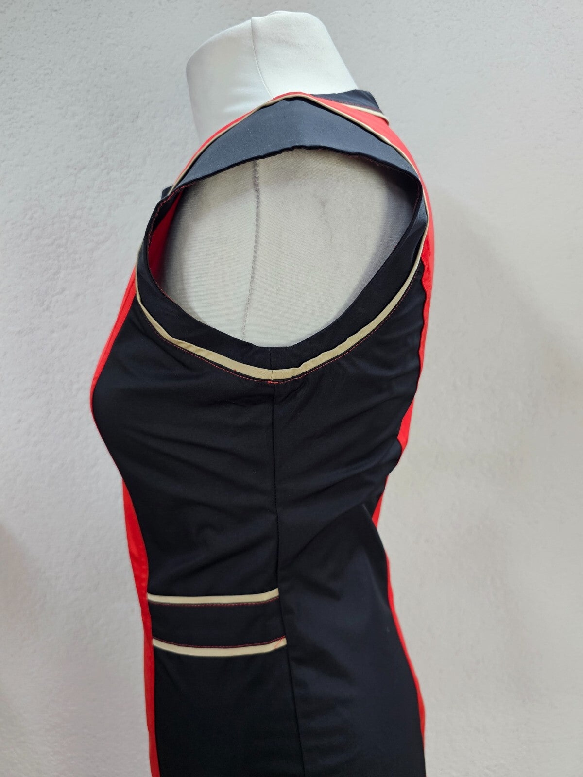 EK6182 Damen Kleid von Kapalua, rot-schwarz, Gr.343