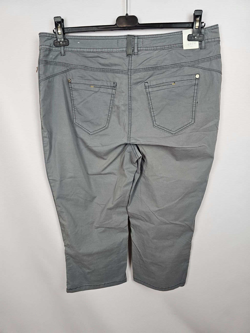 EK5687 Damen  Capri Hose von Cecil, grau, Gr. W345
