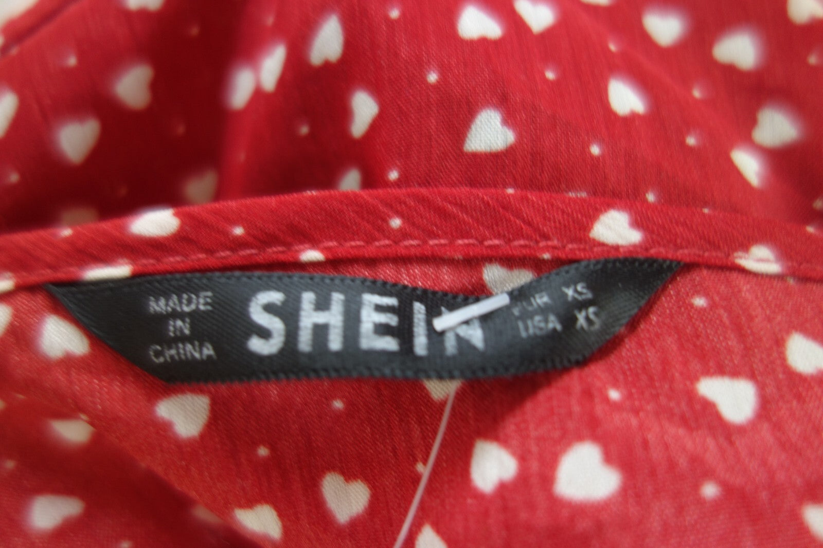 EK1886 Damen Bluse von SheIn, rot, Gr. XS4