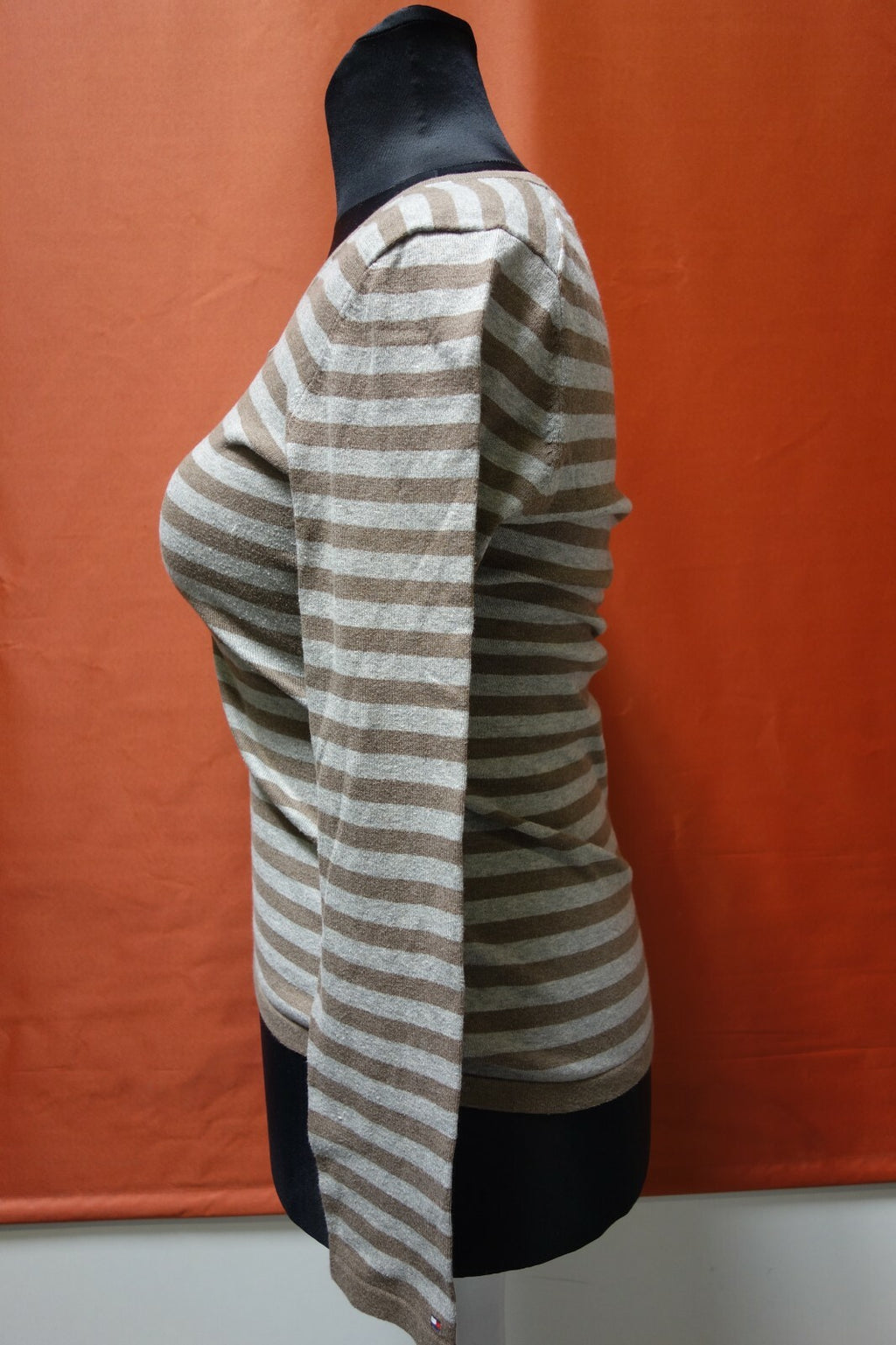 EK0165 Damen Pullover von Tommy Hilfiger, gestreift, L1