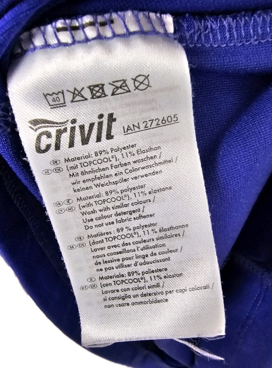 EK8439 Damen Sportshirt von Crivit, blau- grau, Gr.S5