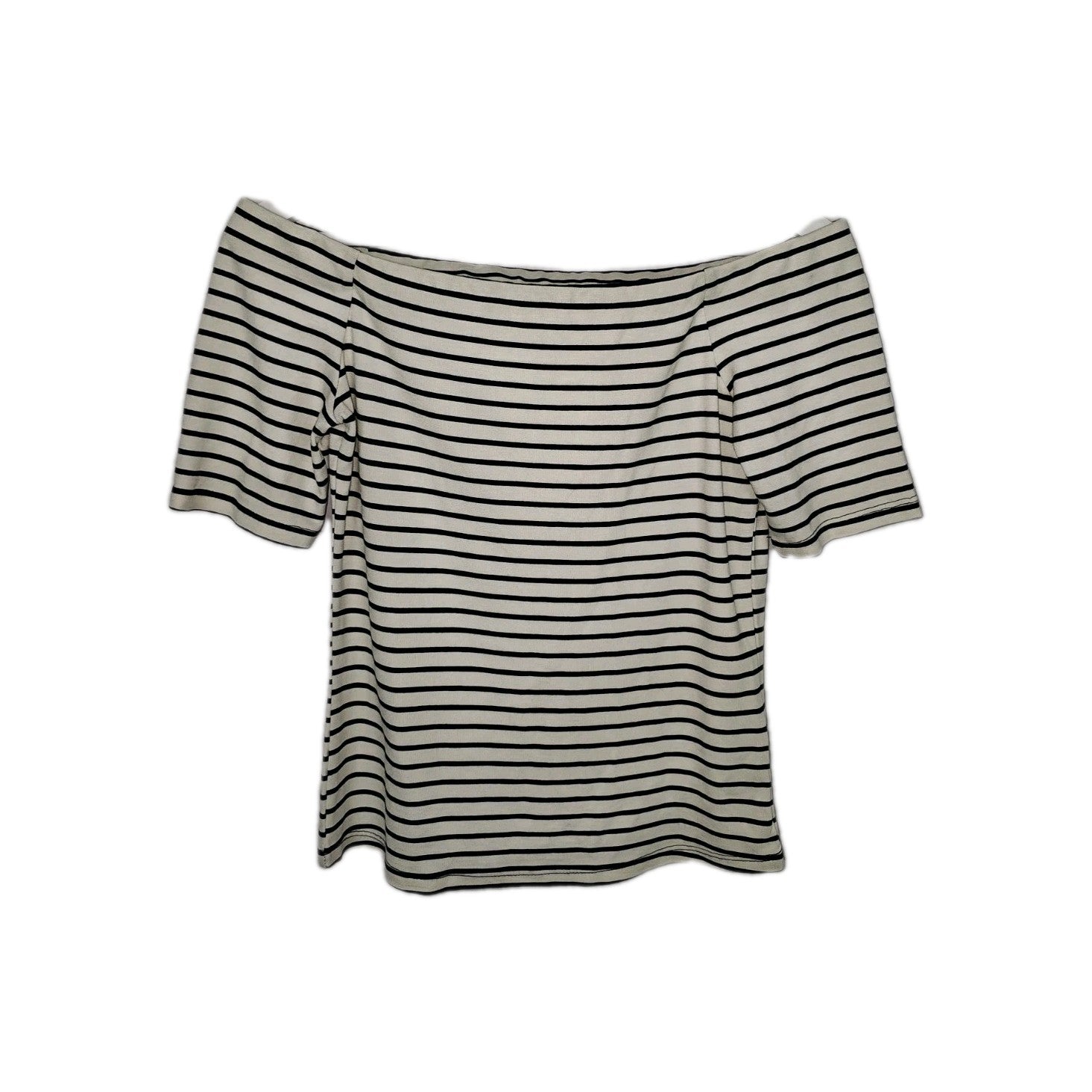 EK9866 Damen T-Shirt H&M Gr.s Weiß Gestreift0