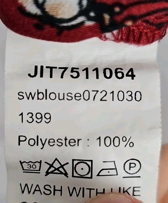 EK9708 Damen T-Shirt Shein Gr.38 Rot2