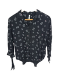 EK8291 Damen Bluse Fb Sister Gr.M Schwarz mit Kleinen Katzen Designs0