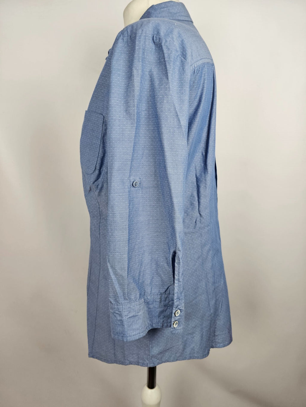 EK5660 Damen Bluse von Opus, blau, weiße Punkte, Gr. 442