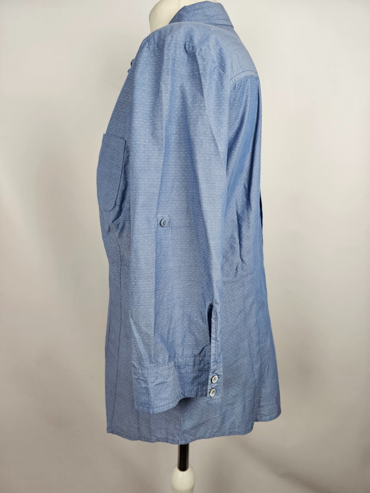 EK5660 Damen Bluse von Opus, blau, weiße Punkte, Gr. 442