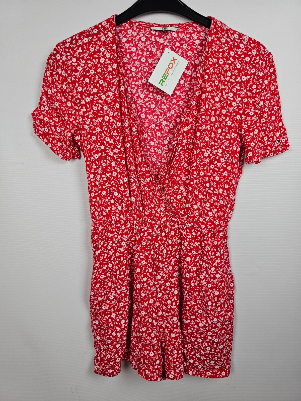 EK5432 Damen Jumpsuit, rot/weiß von Tommy Hilfiger, Gr. XS0