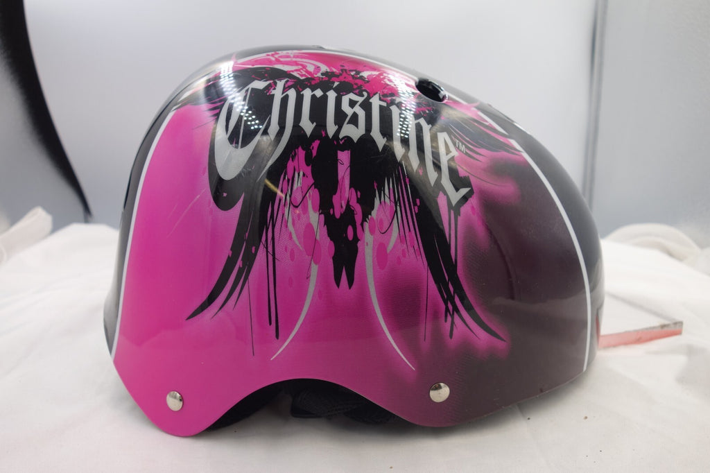 ES0415 Skatehelm für Mädchen, pink-schwarz2