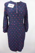 EK1341 damen Kleid von Oui, dunkelblau mir roten Herzen, Gr. 360