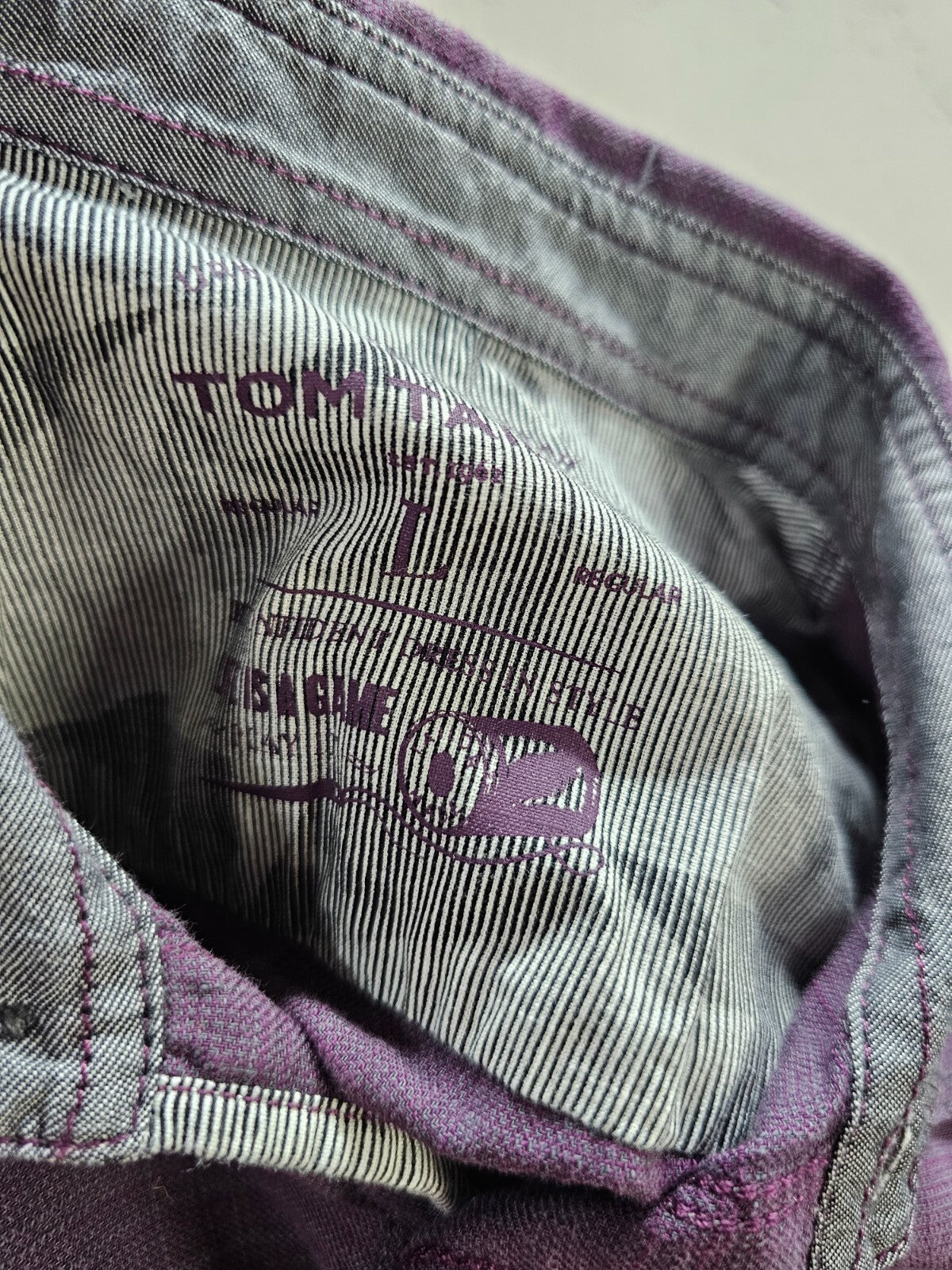 EK5761 Herren Hemd von Tom Tailor, lila, Gr. L5