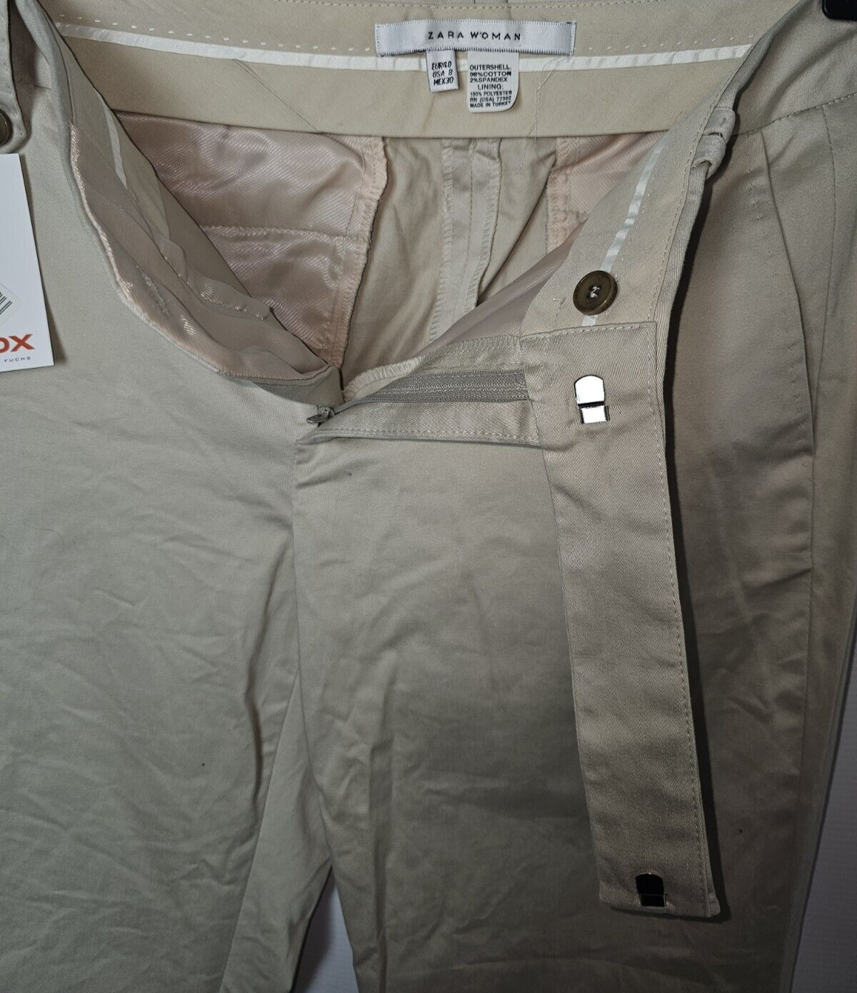 EK6802 Damen Hose von Zara, beige, Gr.402