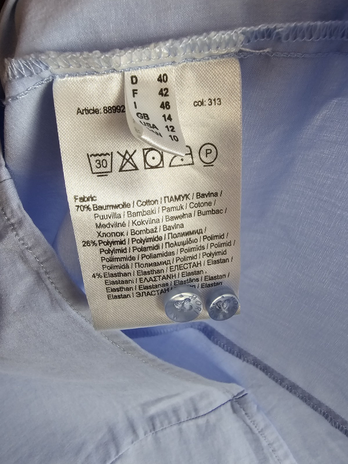 EK9179 Damen Bluse von More&More,  Hellblau, Gr. 404