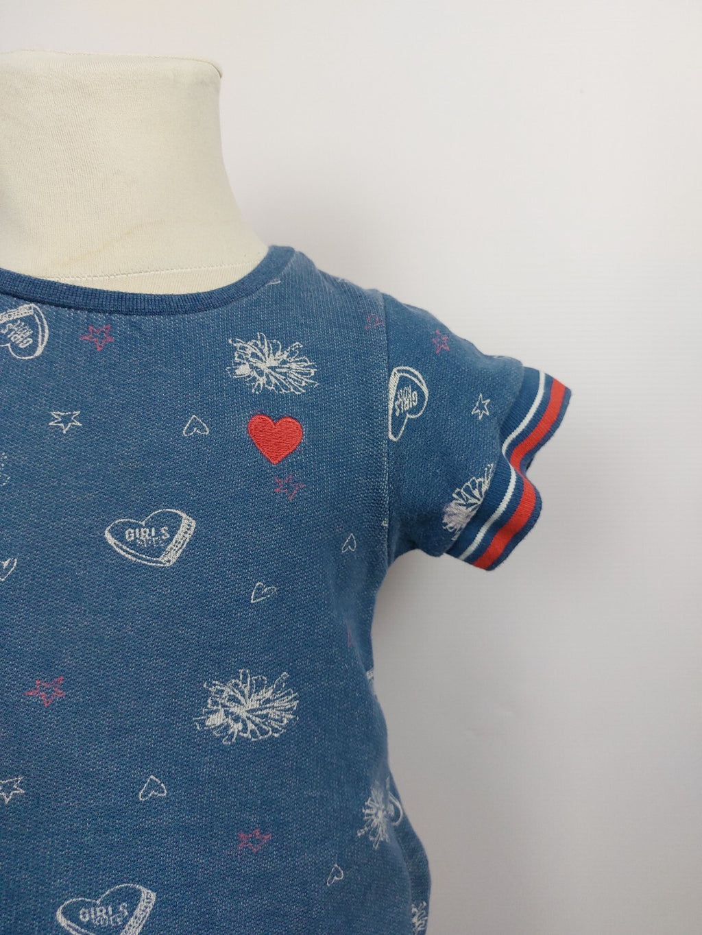 EK4564 Mädchen Kleid von Esprit, blau-rot, Gr.116/1221