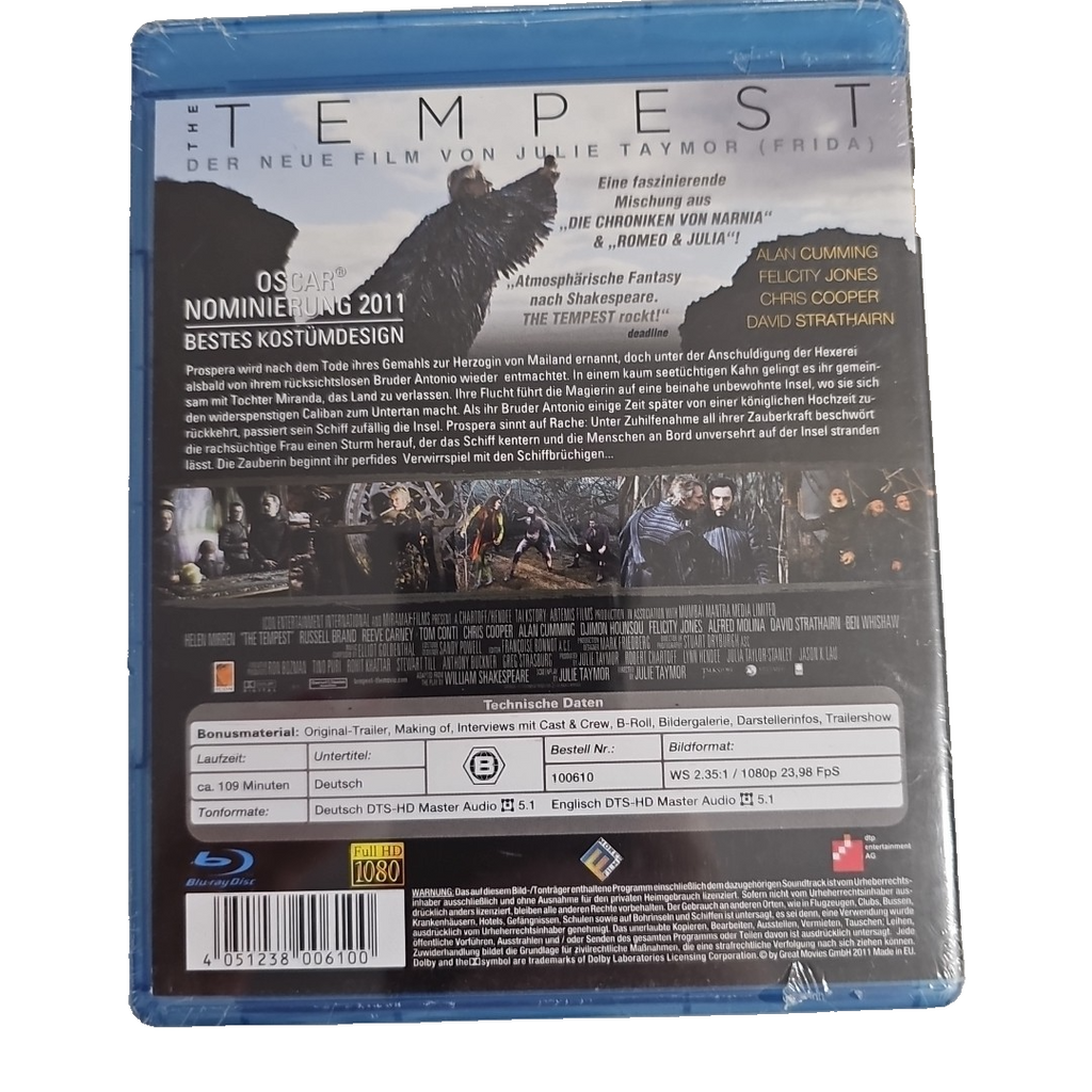 EB2955  The Tempest - Der Sturm (Blu-ray) von Julie Taymor | DVD |1