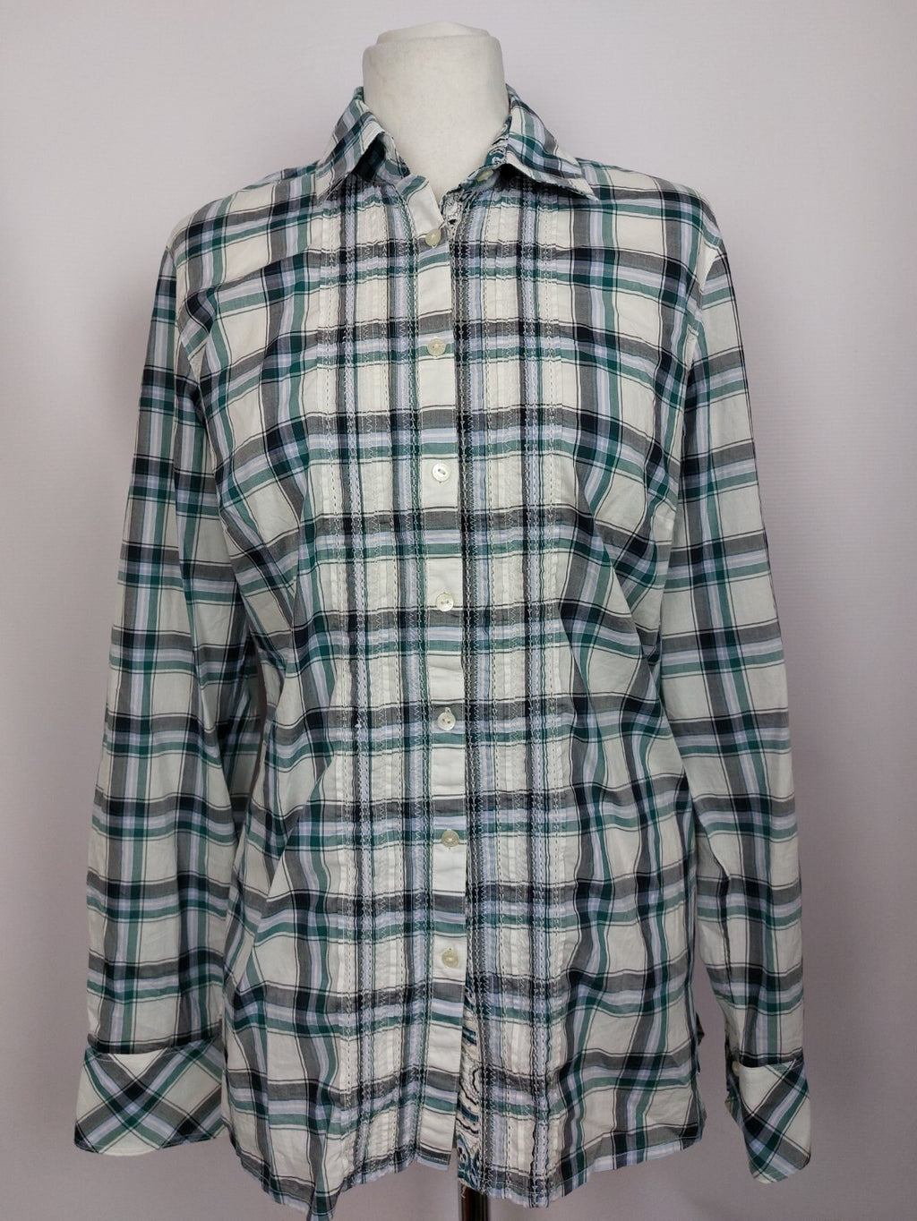 EK4058 Damen Bluse von Tommy Hilfiger, grün-weiß, Gr.10(M)0