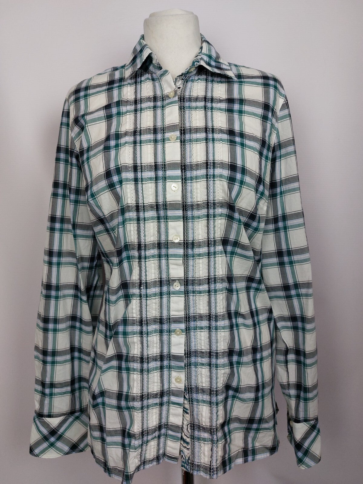 EK4058 Damen Bluse von Tommy Hilfiger, grün-weiß, Gr.10(M)0