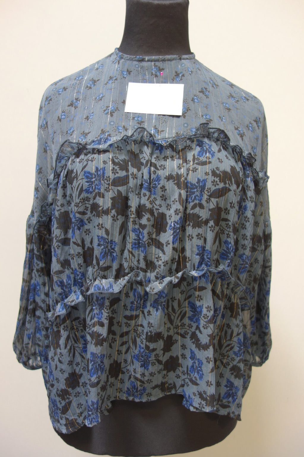 EK1912 Bluse von Zara, oversize, racublau, Gr. XS0