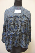 EK1912 Bluse von Zara, oversize, racublau, Gr. XS0