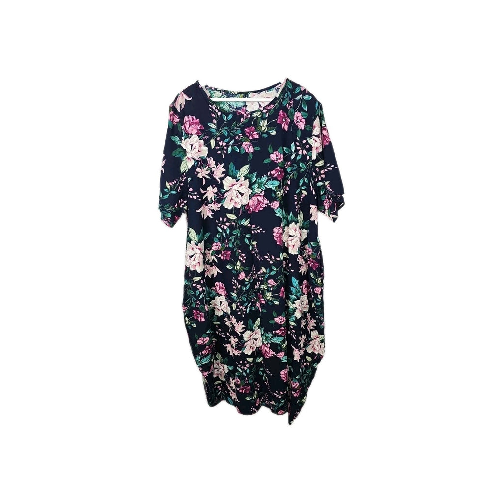 EK9126 Damenkleid Lang Gr.M Blumenmuster0