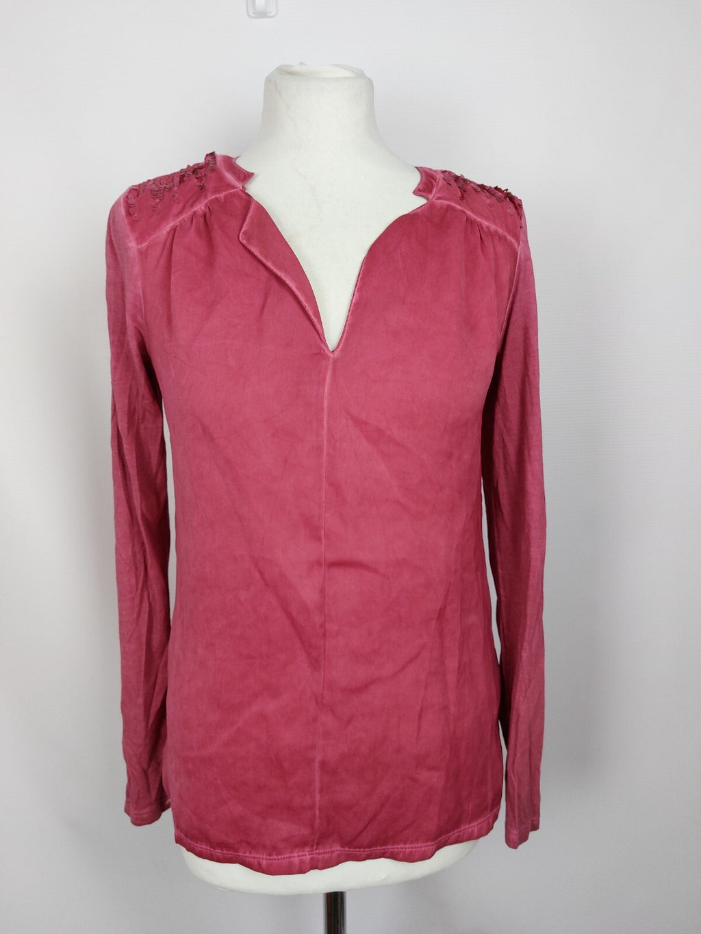 EK4978 Damen Bluse von Tom Tailor, granatapfelrot, Gr. S0