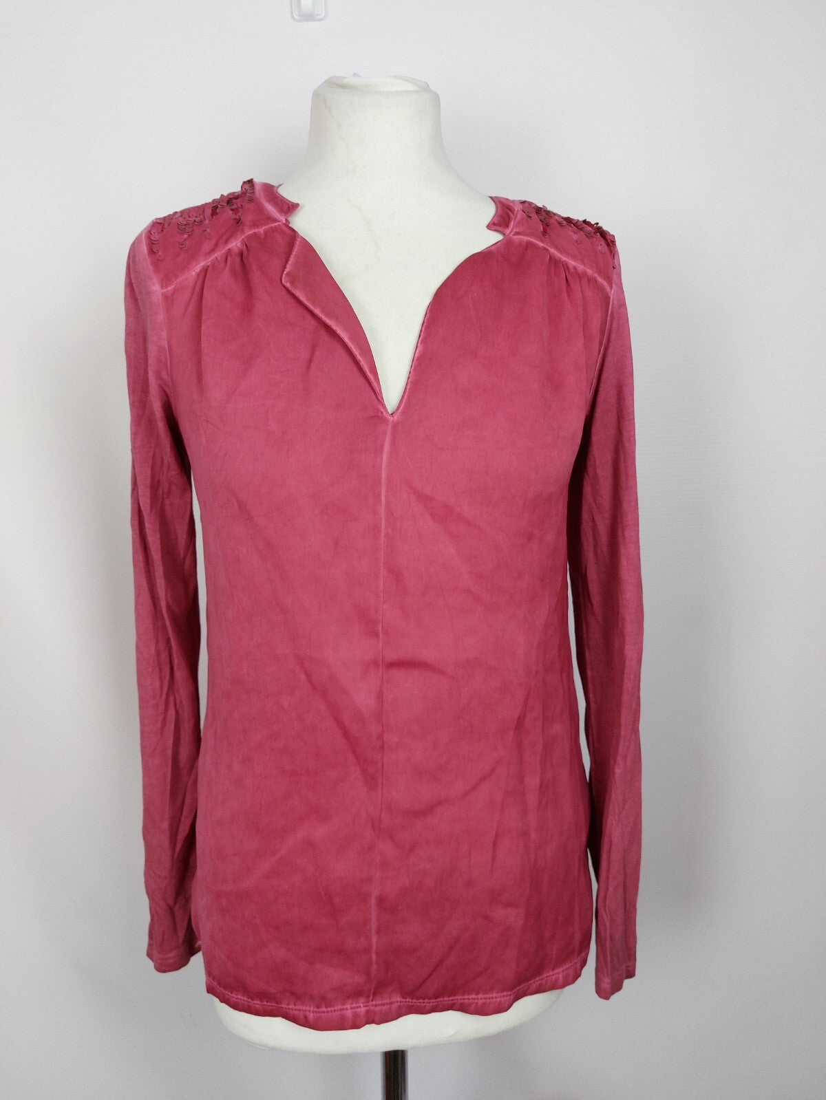 EK4978 Damen Bluse von Tom Tailor, granatapfelrot, Gr. S0