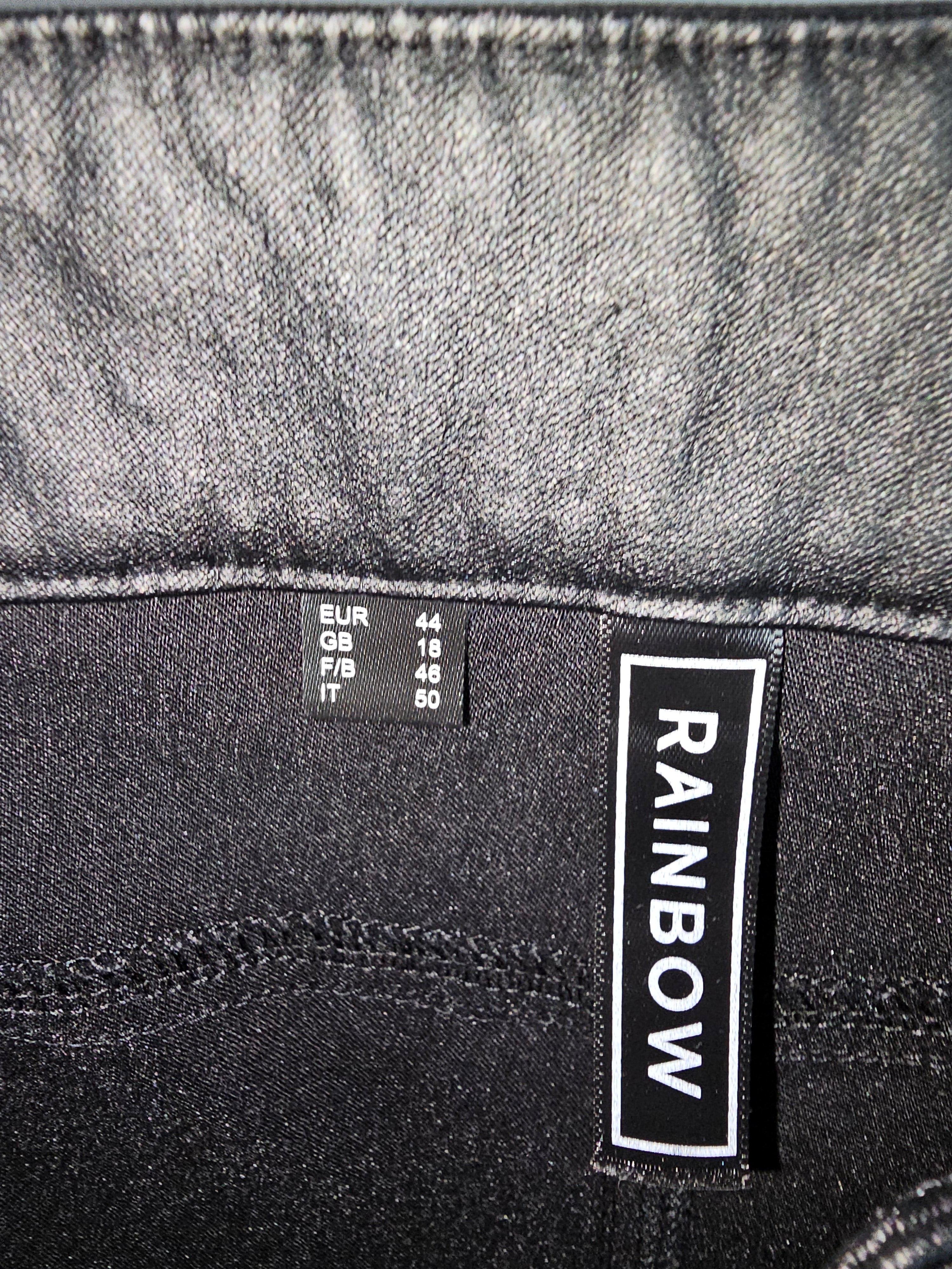 EK13277 Damen Lederhose von Rainbow, Schwarz, Gr. 44