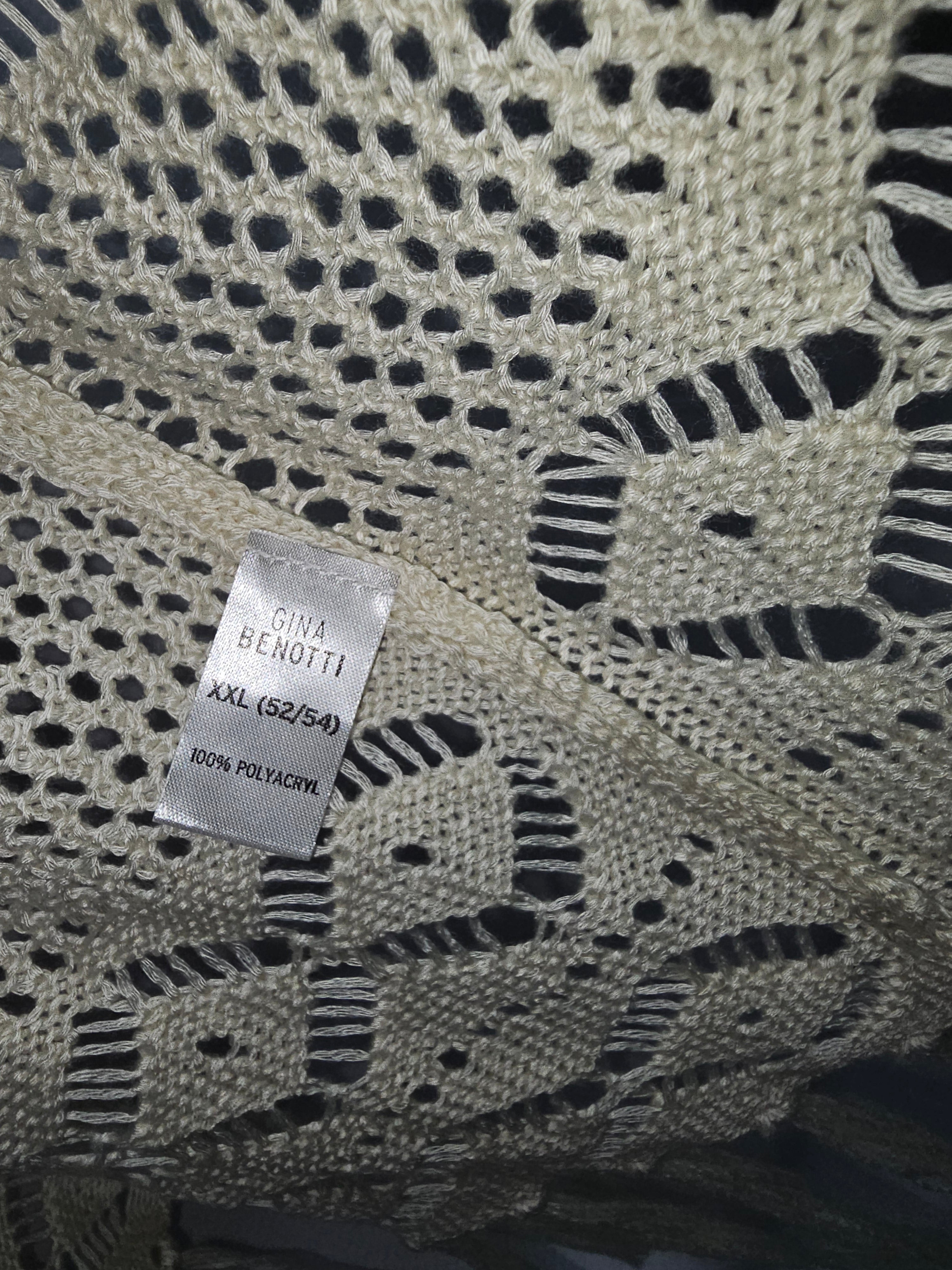 EK13287 Damen Strickjacke von Gina Benotti, Beige, Gr. 2XL