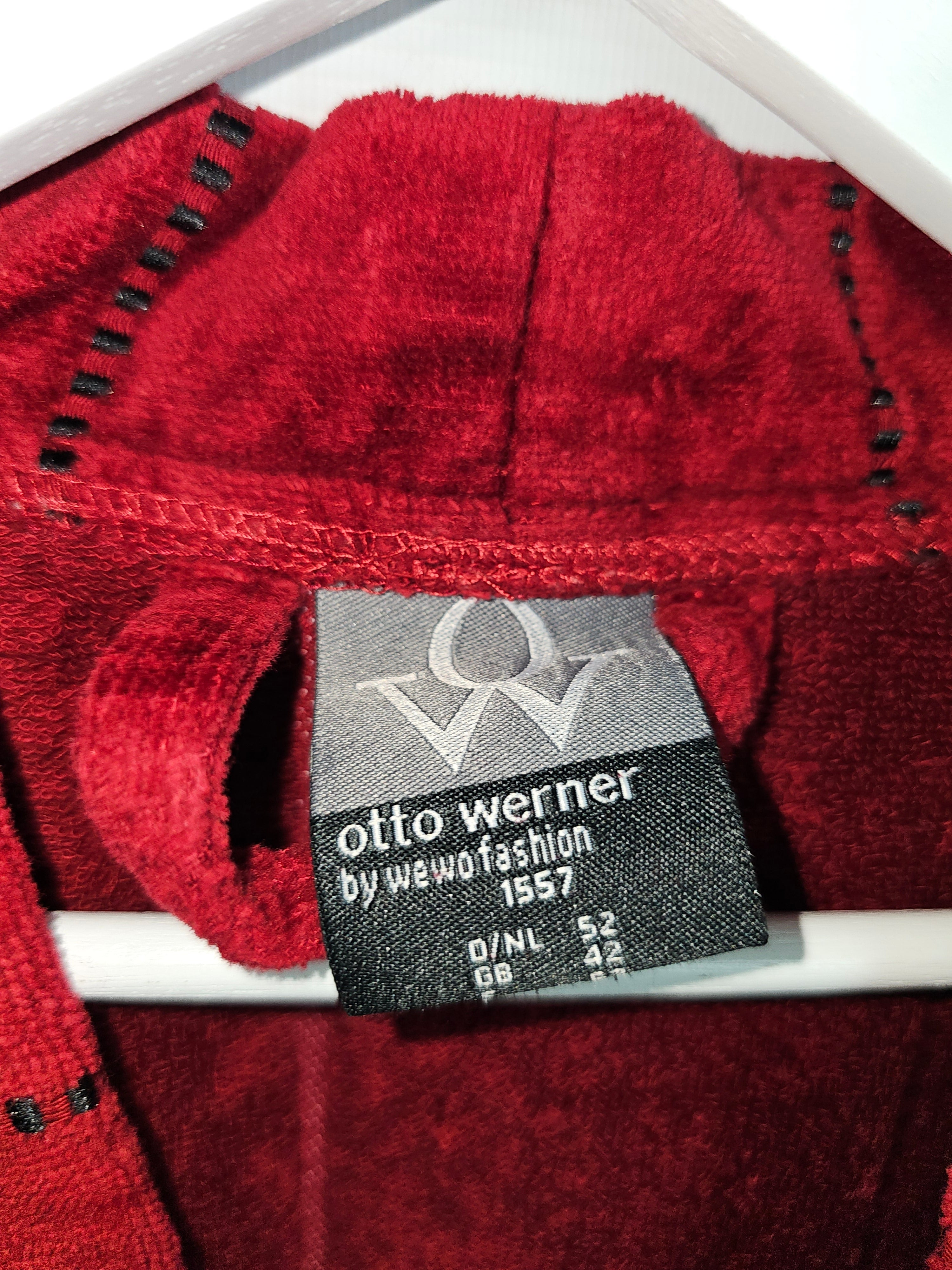 EK1364 Herren Bademantel von Otto Werner, rot, Gr.52