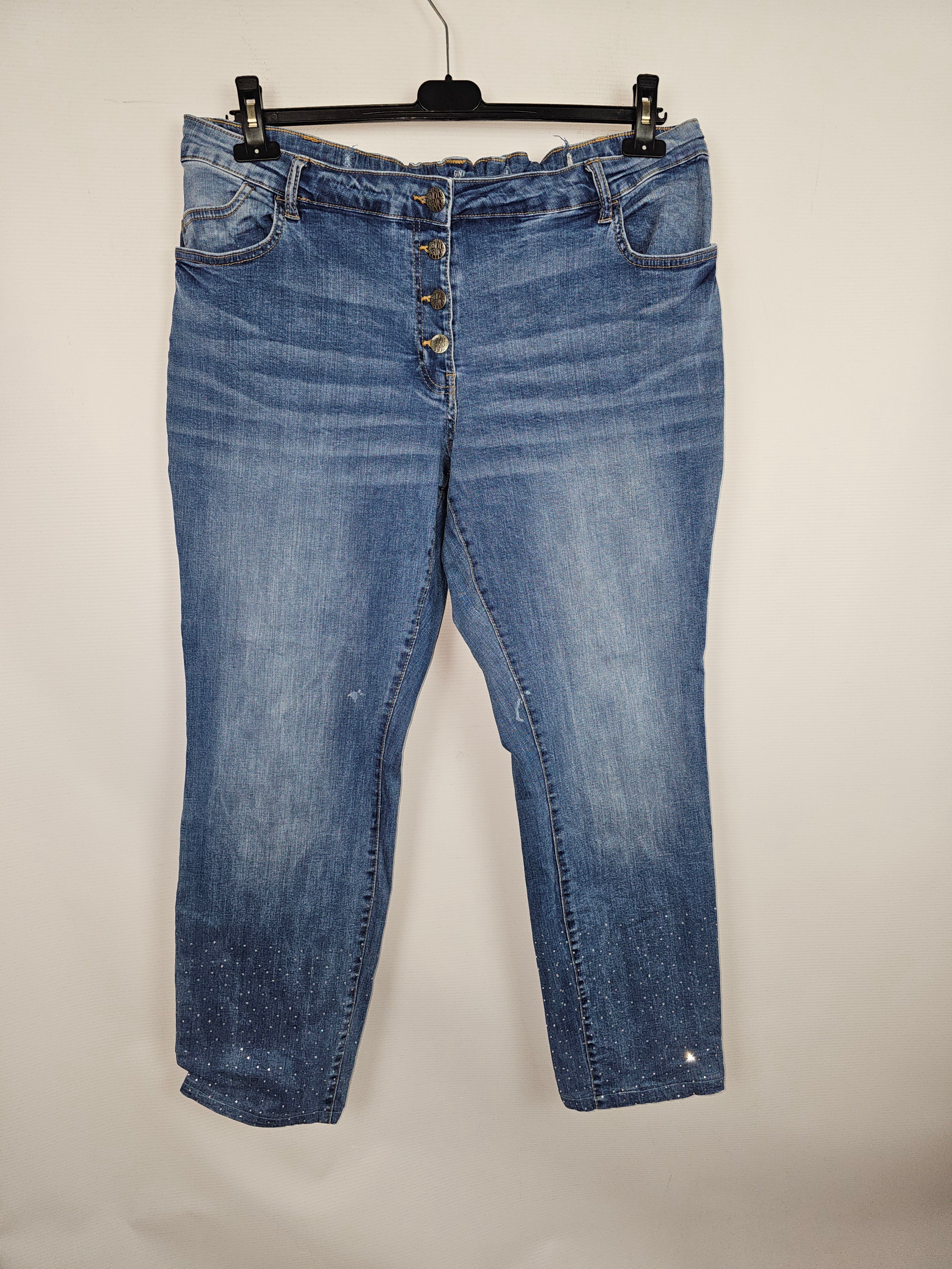 EK13286 Damen Hose von Gina Benotti, Blau, Gr. 50
