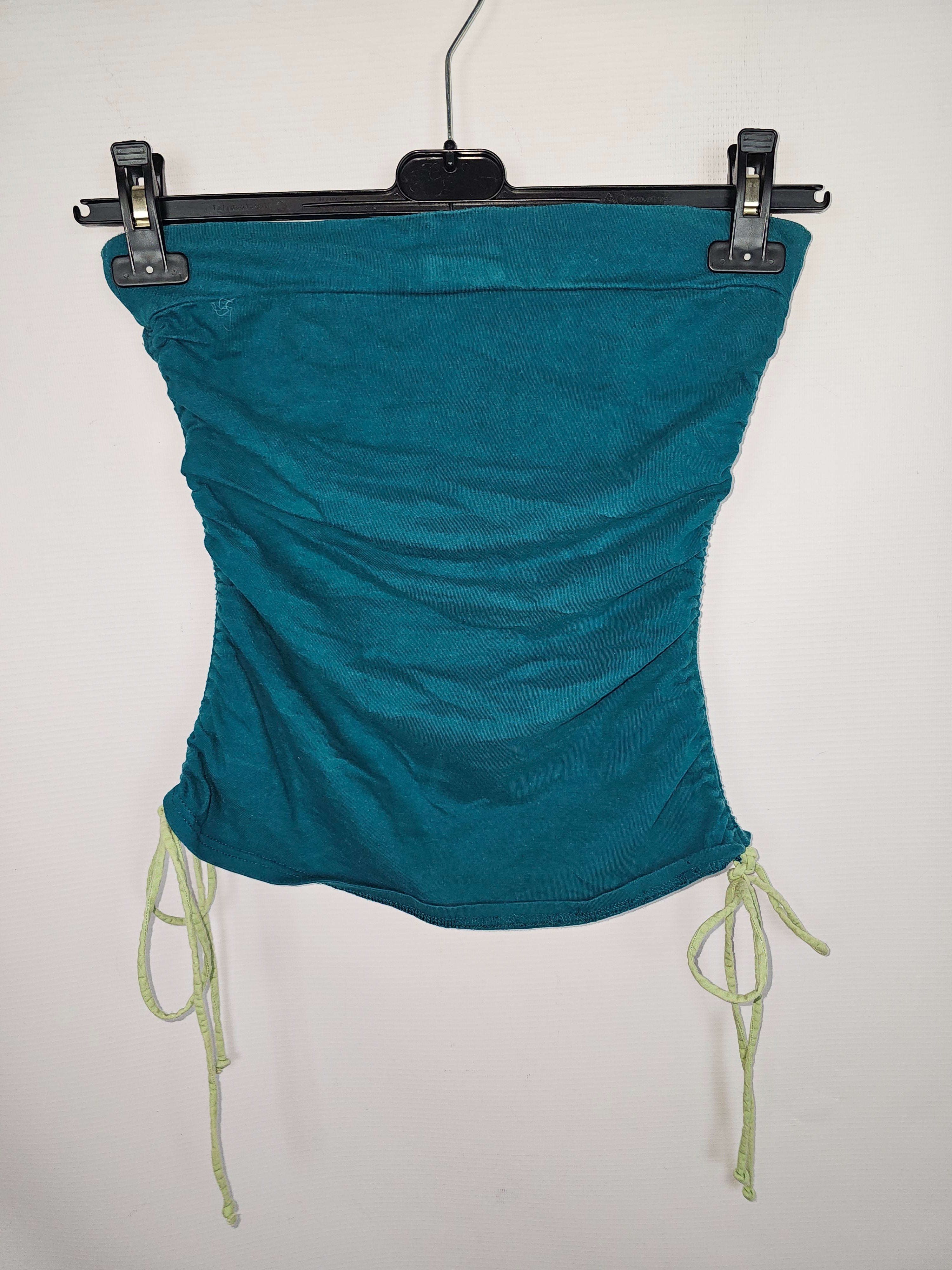 EK13266 Damen Top - Trägerlos von Tranquillo, Türkis, Gr.XS