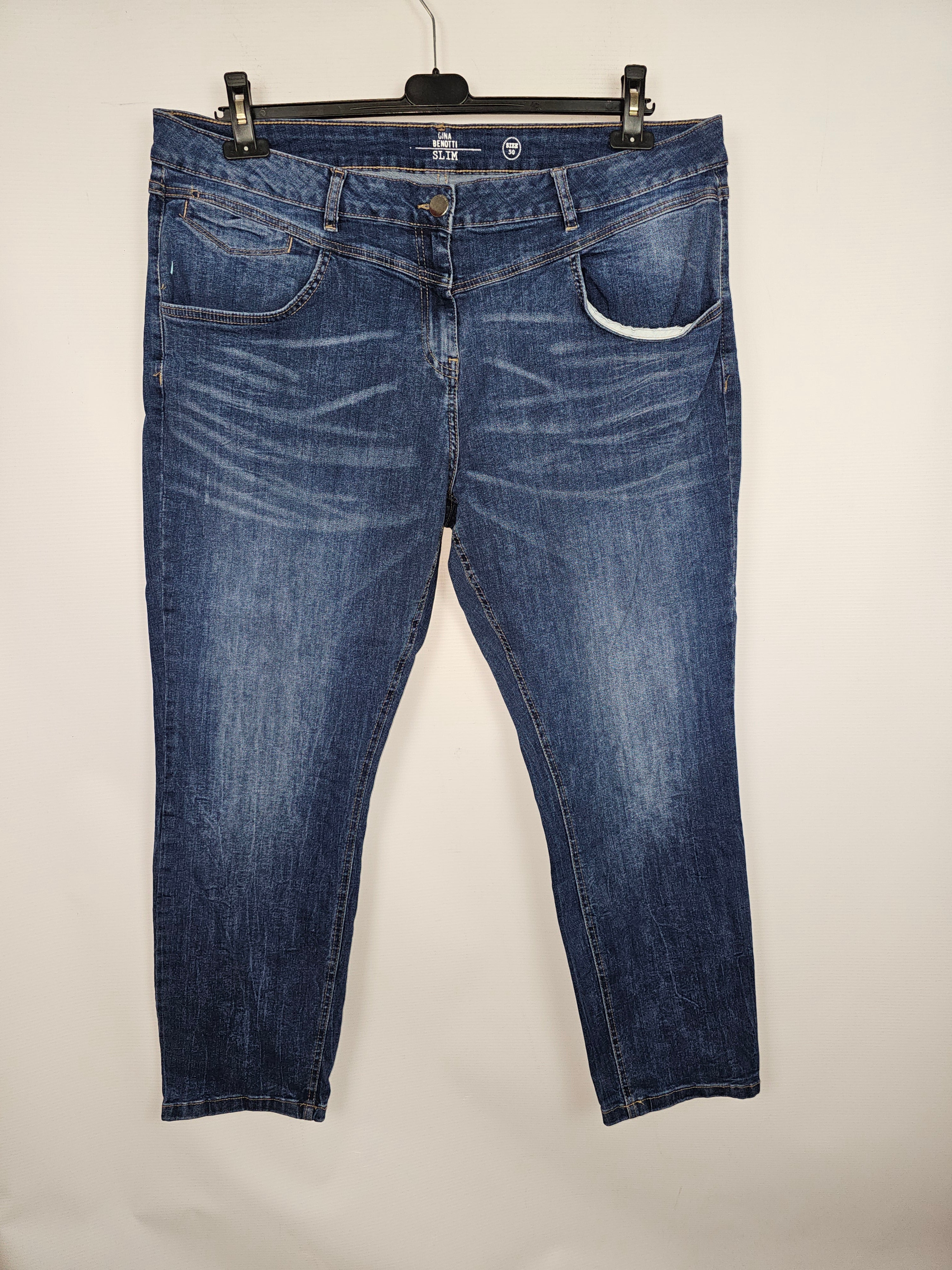EK13284 Damen Jeans von Gina Benotti, Blau, Gr. 50