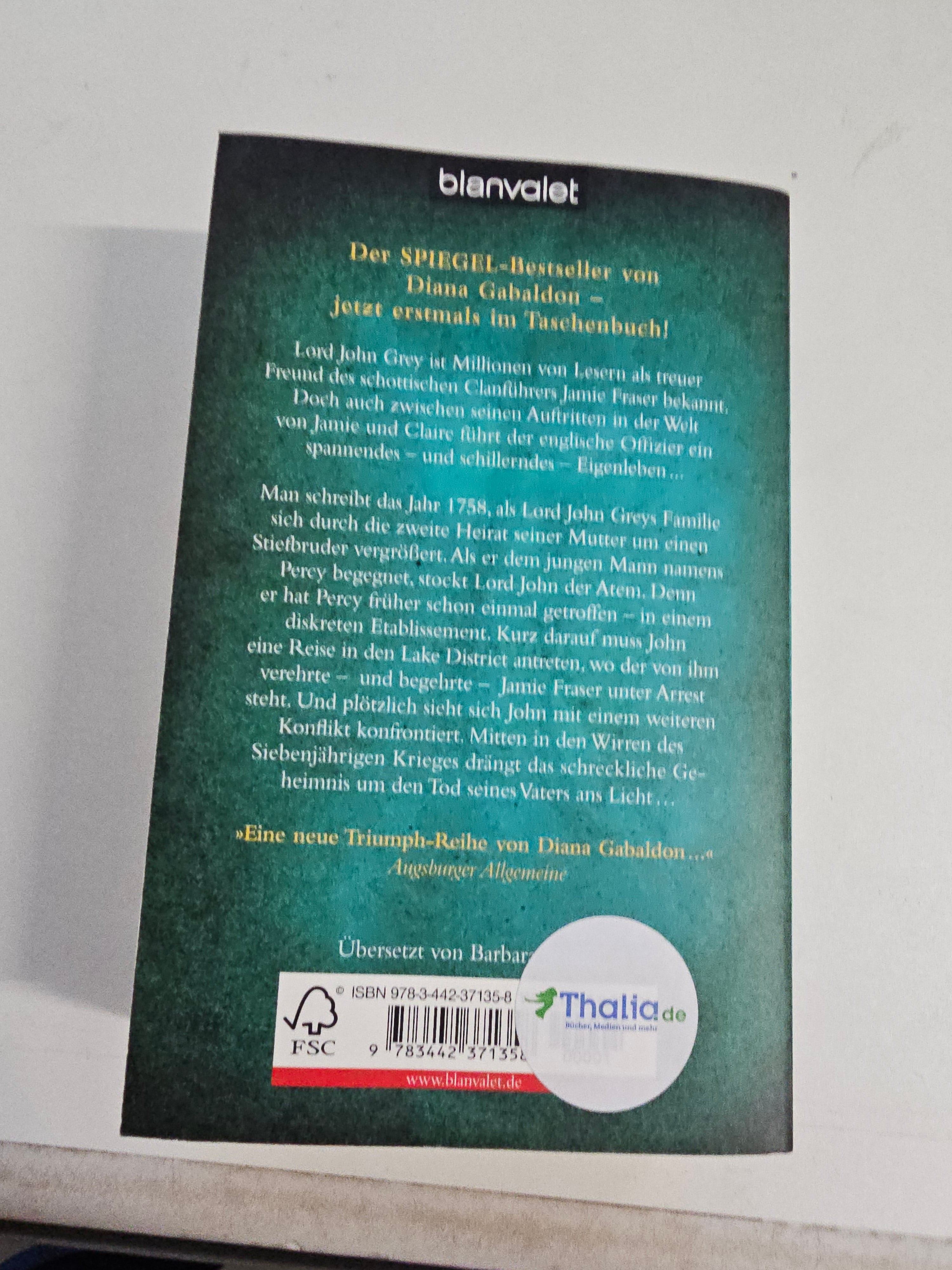 EB5645 Die Sünde der Brüder, ein Lord-John-Roman von Diana Gabaldon