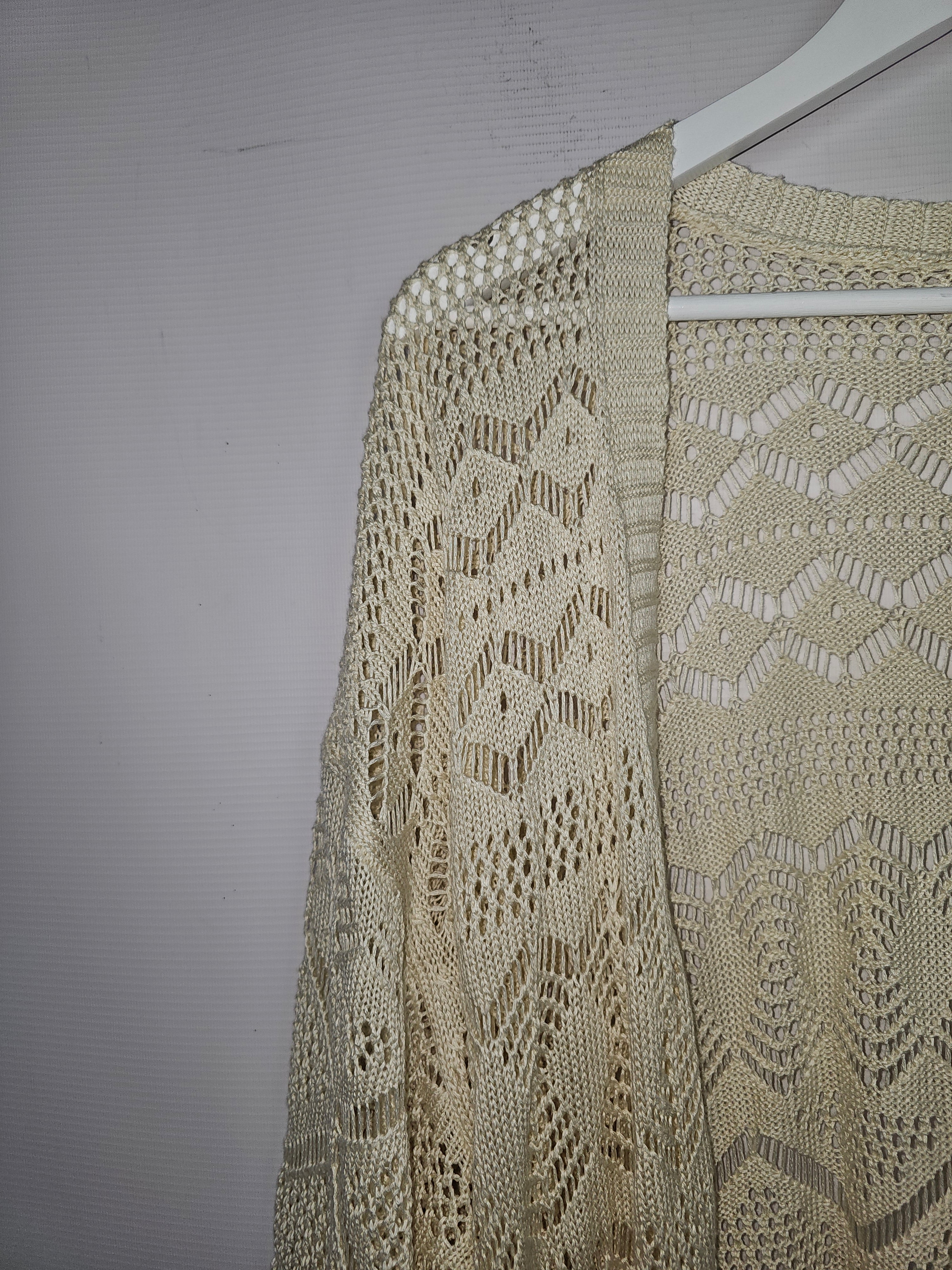 EK13287 Damen Strickjacke von Gina Benotti, Beige, Gr. 2XL