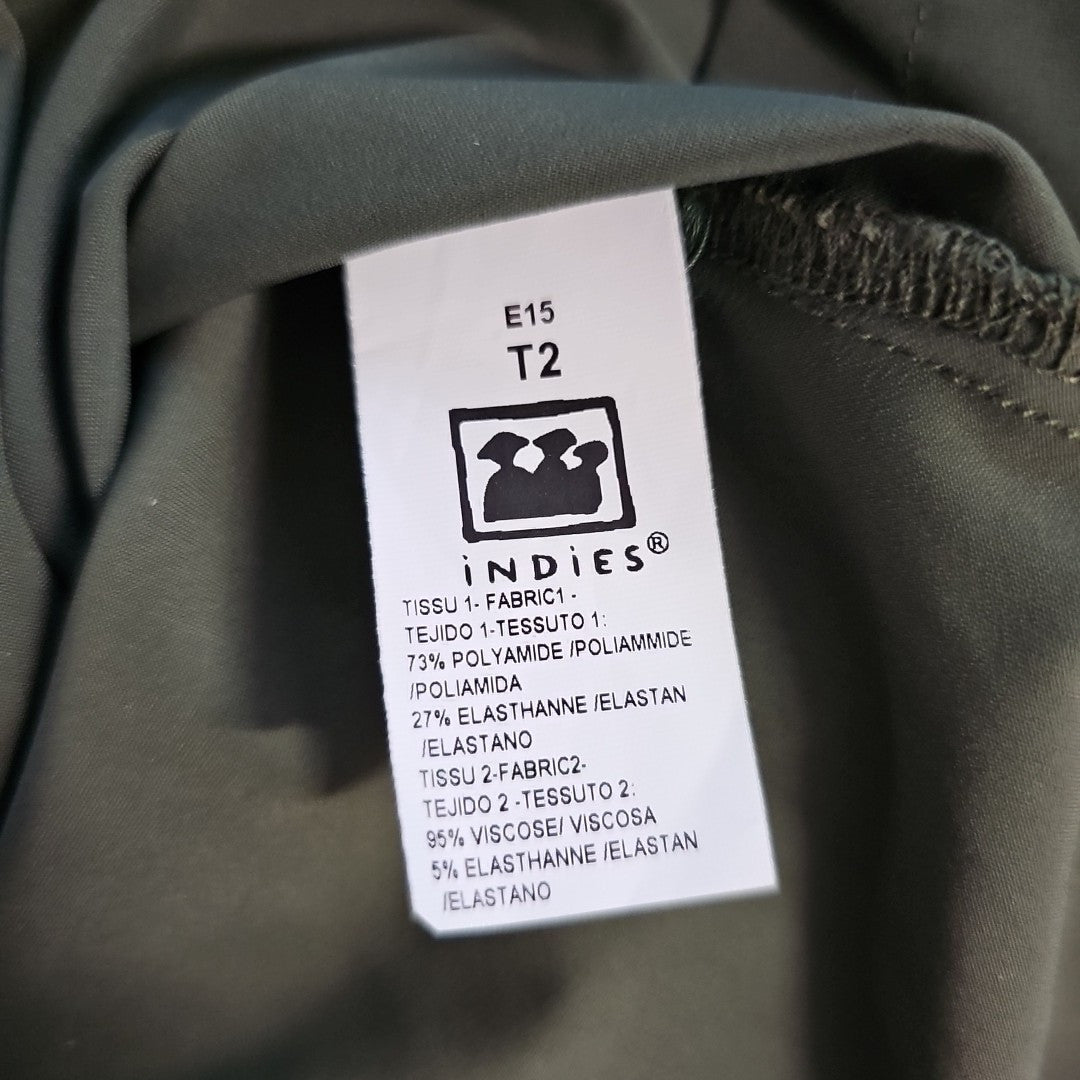 EK7501 Damen T-Shirt von iNDiES, grün, Gr.M4