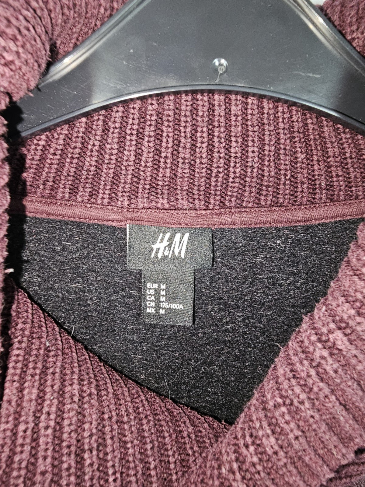 EK7484 Herren Pullover von H&M, Weinrot, Gr.M2
