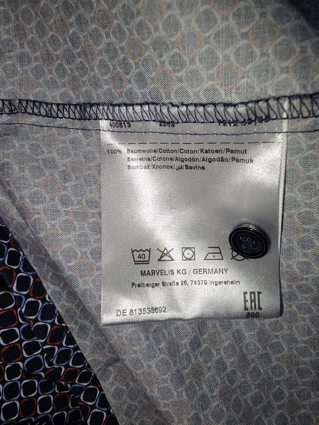 EK7286 Herren Hemd von Marvelis, blau. Gr.484