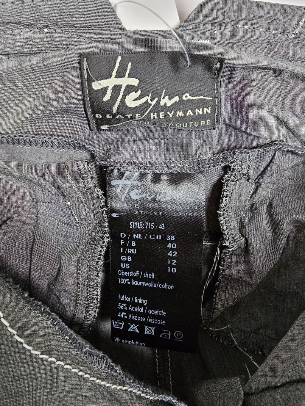 EK7207 Damen Stoffhose von Beate Heymann Streetcouture, Grau, Gr.385