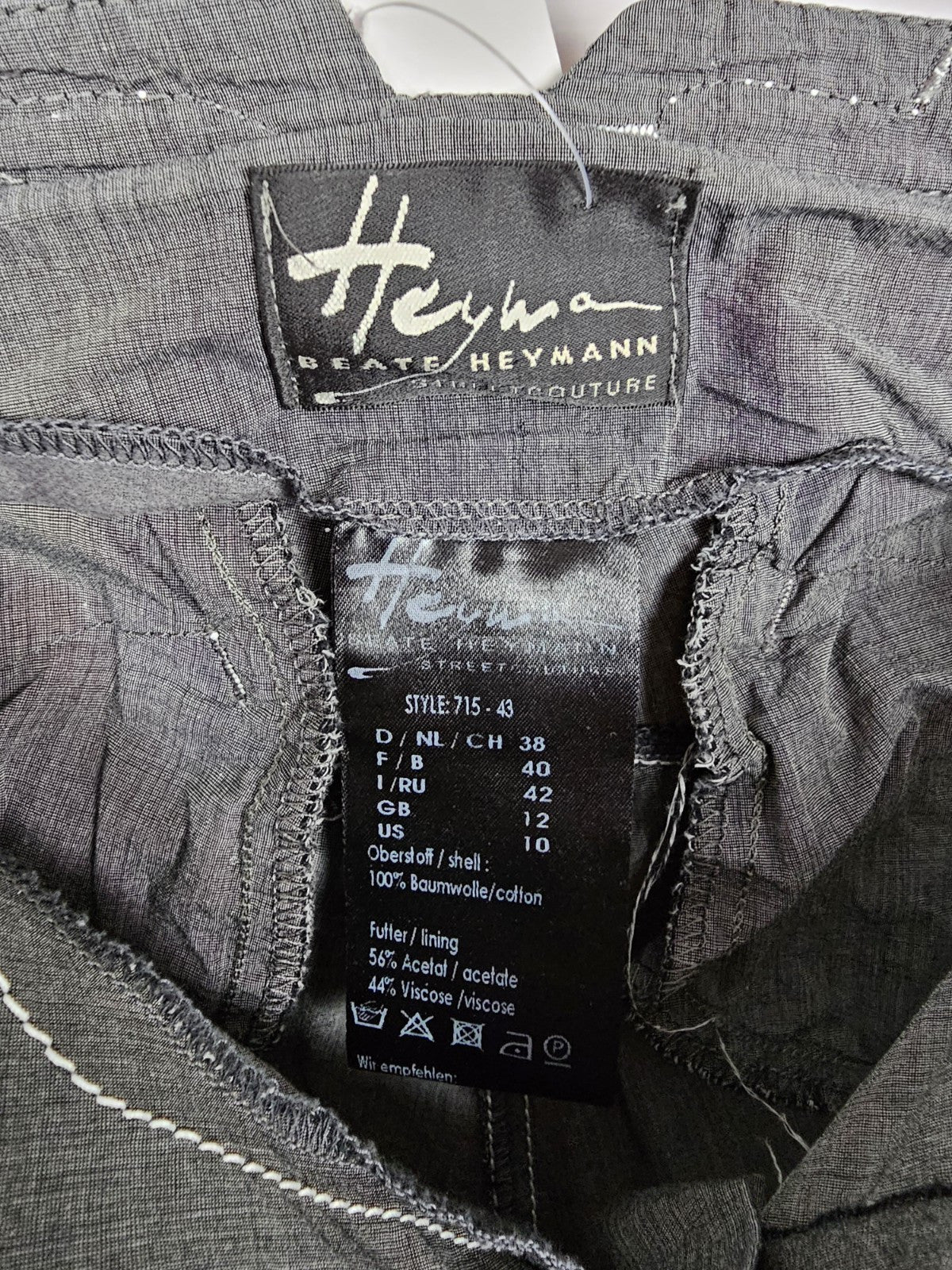 EK7207 Damen Stoffhose von Beate Heymann Streetcouture, Grau, Gr.385