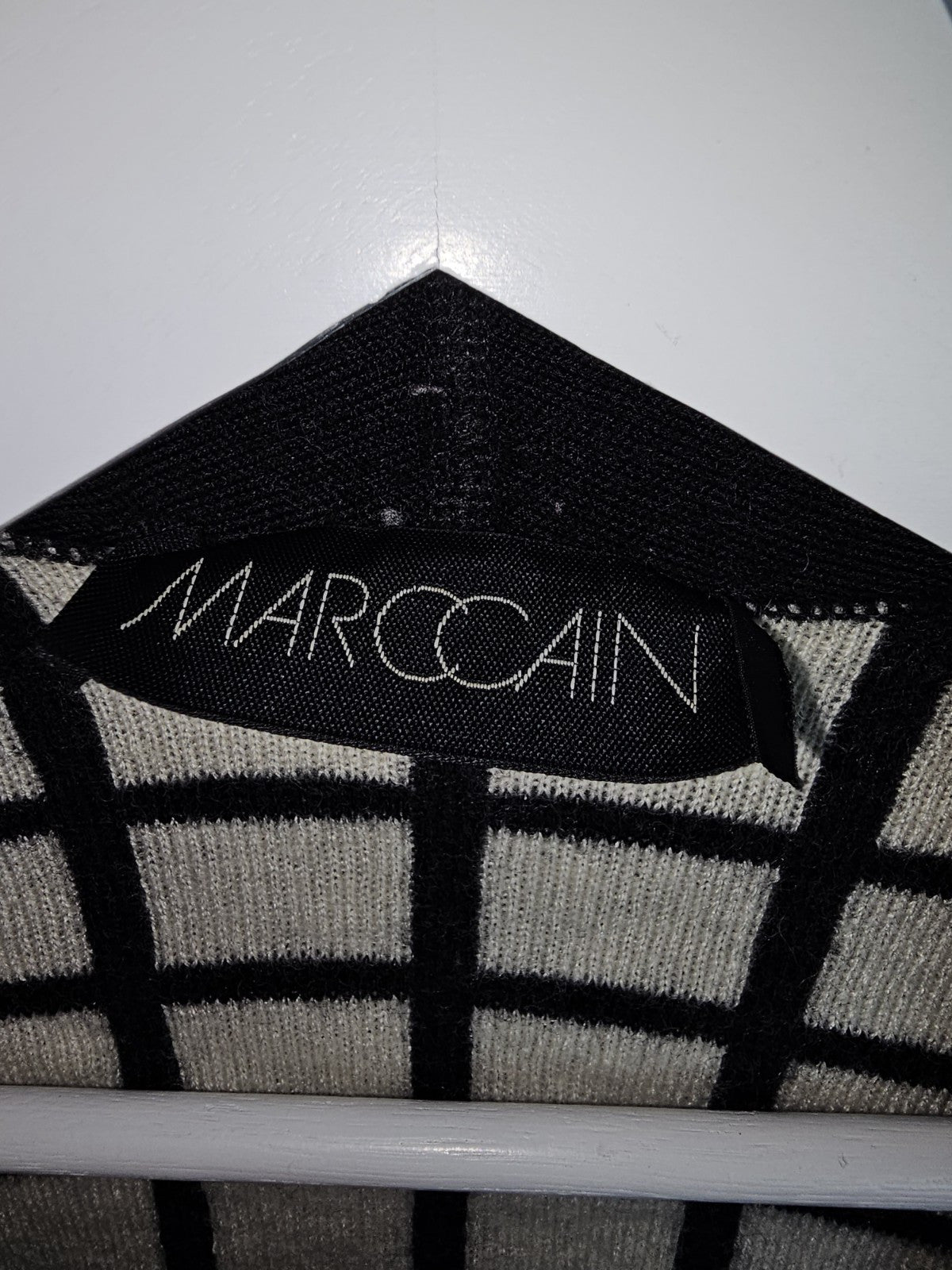 EK7183 Damen Strickjacke von Marccain, Schwarz/Weiß, Gr.522