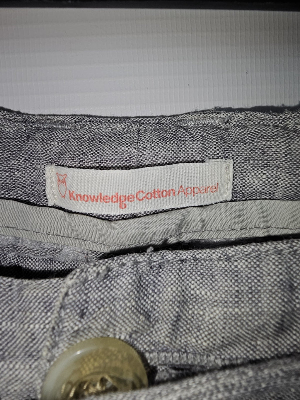 EK5459 Herren Leinenhose von KnowledgeCotten, Grau, Gr.543