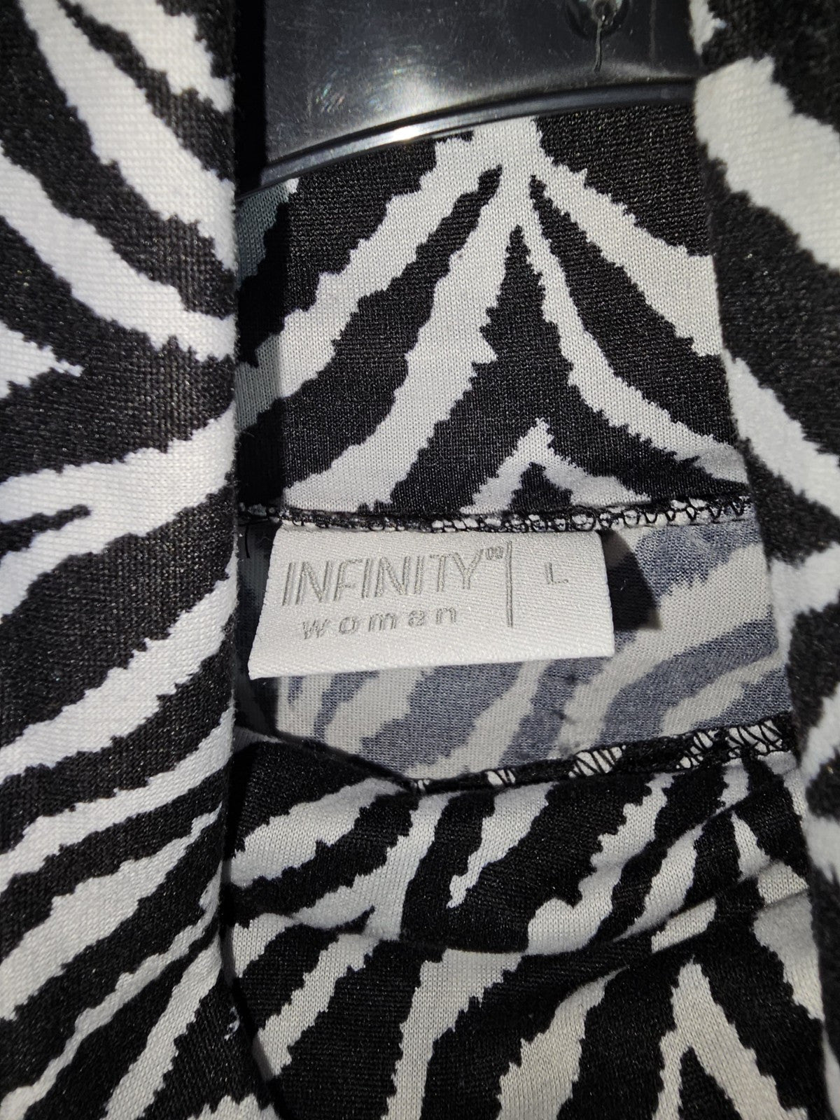 EK7494 Damen Sweatshirt von Infinity, Schwarz/Weiß, Gr.L2