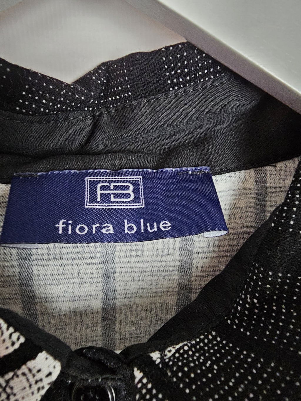 EK7166 Damen Bluse von Fiora Blue, Schwarz/weiß,  Gr.363