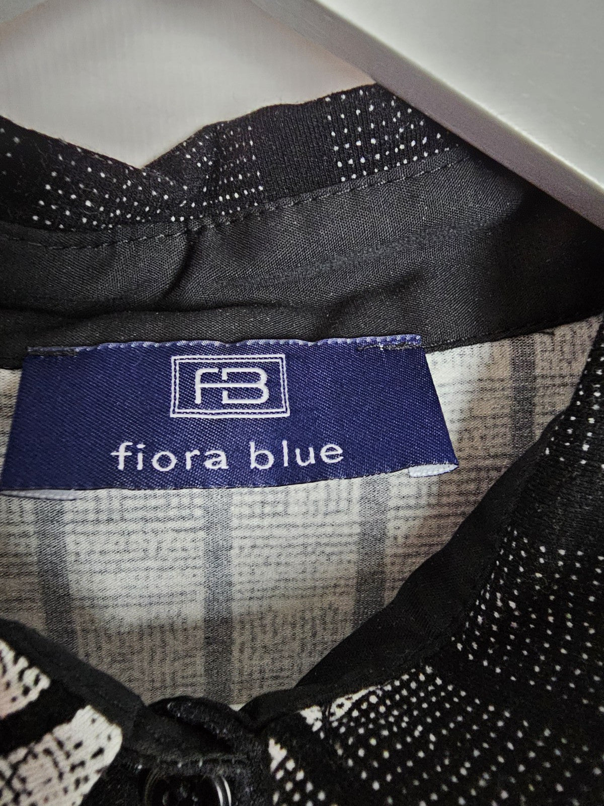 EK7166 Damen Bluse von Fiora Blue, Schwarz/weiß,  Gr.363