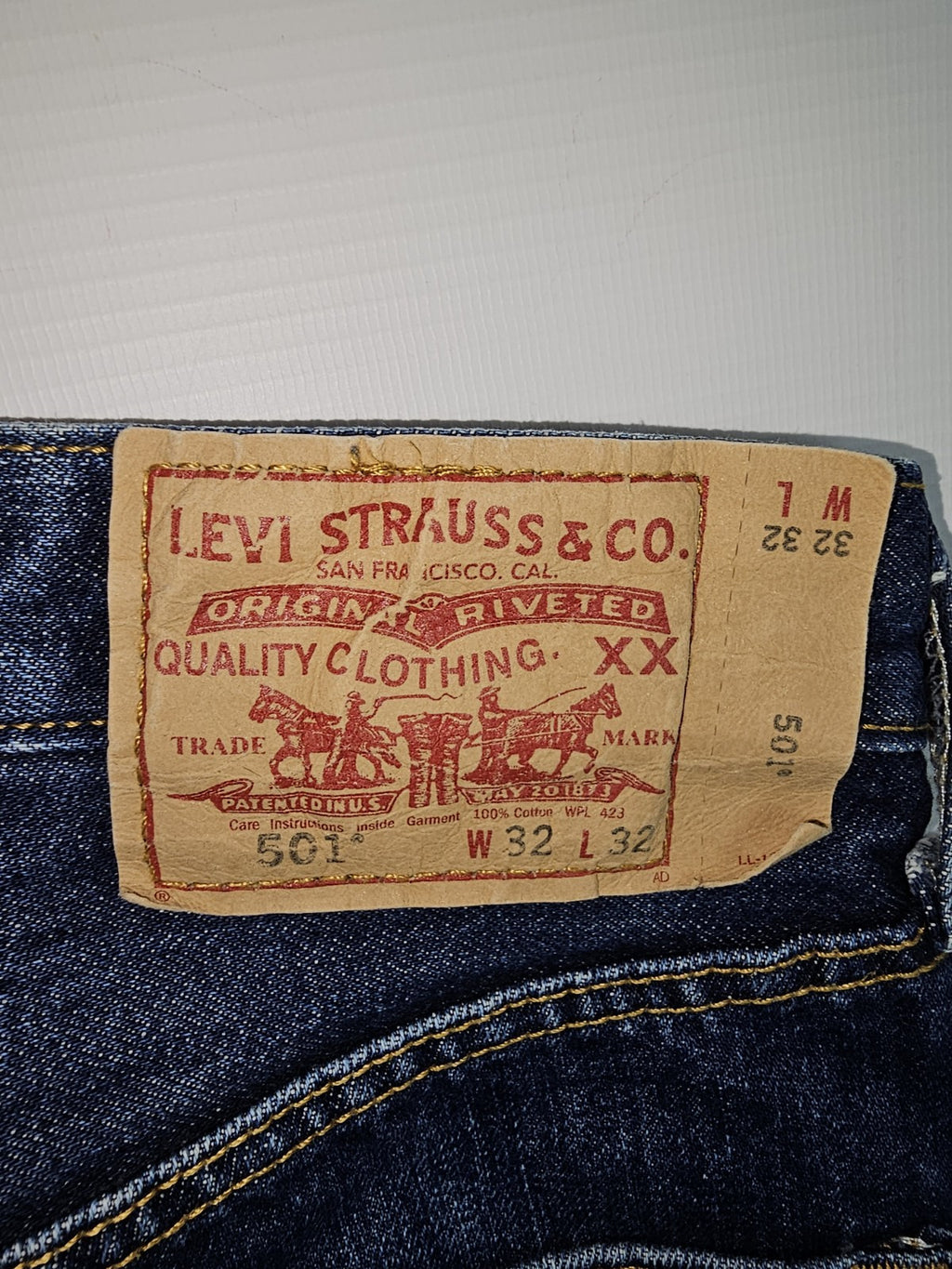 EK7468 Herren Jeans von Levi Strauss, Blau, Gr. W32 L326