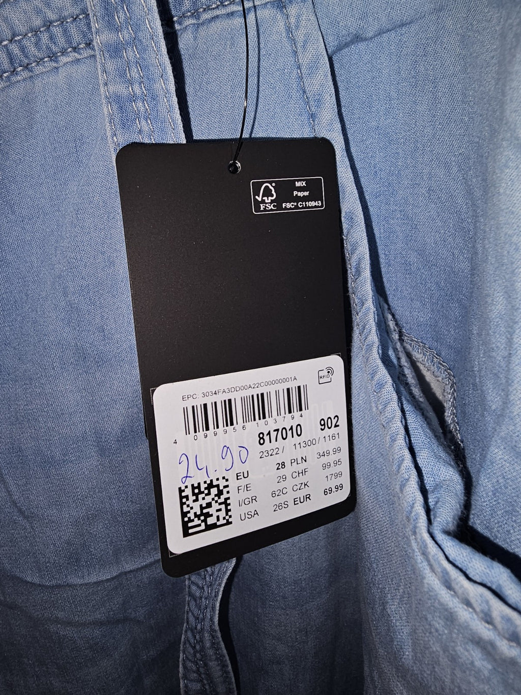 EK7107 Damen Hose von Ulla Popken, Blau, Gr.54/563