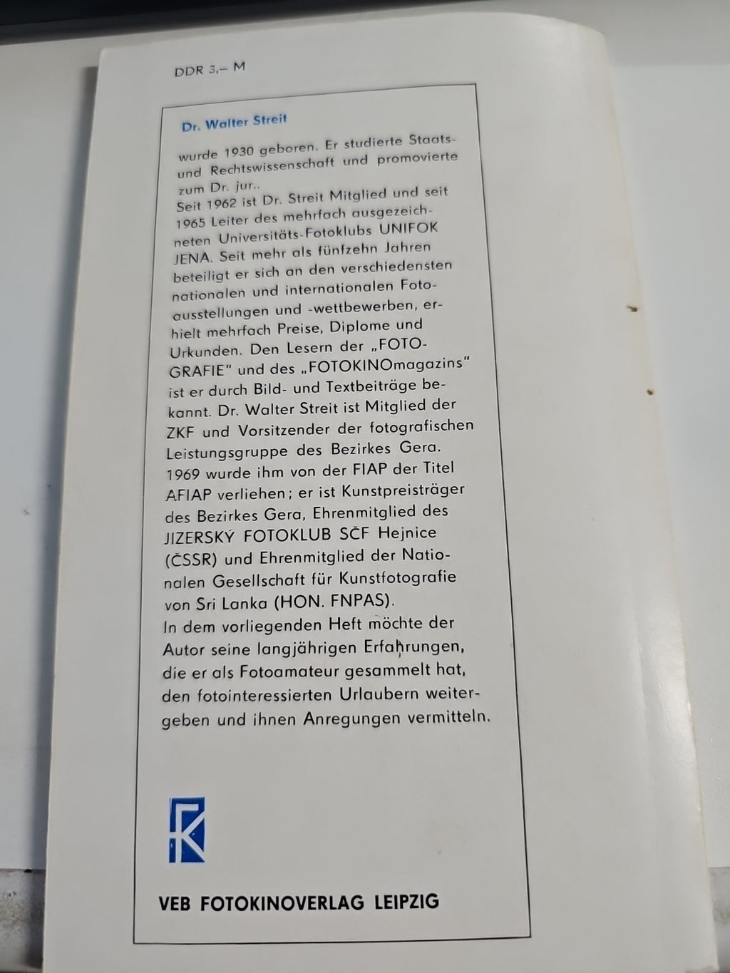 EB 2847 Sommer Wasser Kamera Dr. Walter Streit DDR1
