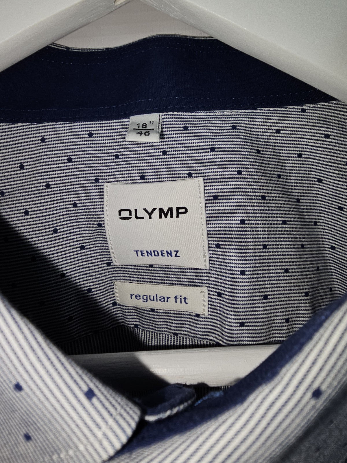 EK7284 Herren Hemd von Olymp, blau, gepunktet, Gr.461