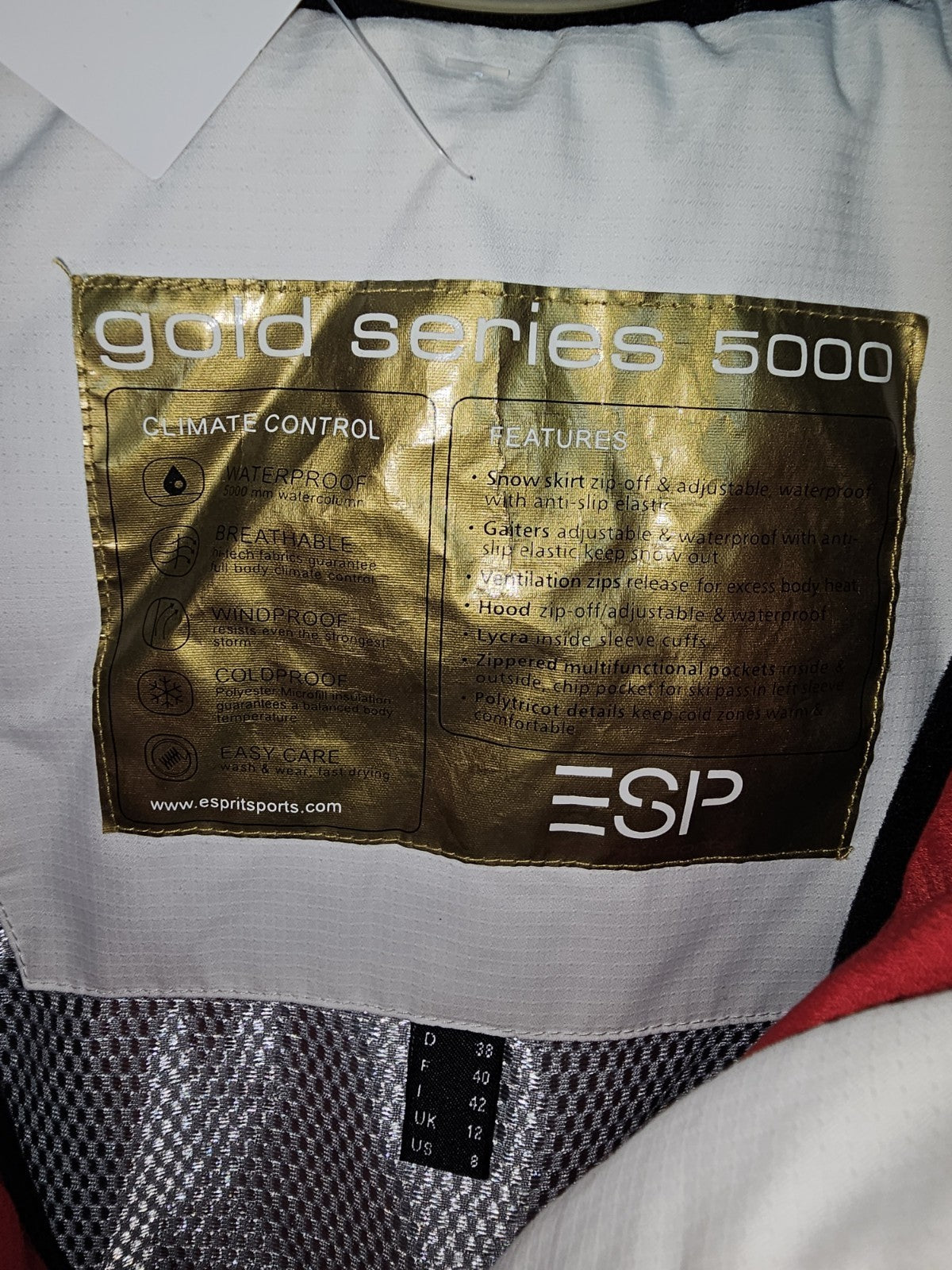 EK7587 Damen Jacke von Esprit Sports, rot-weiß, Gr.383